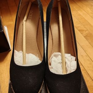 J. Crew Seville black espadrille wedge 8.5